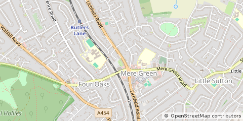 Map of Sutton Coldfield