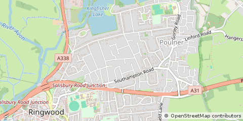 Map of Ringwood, Hampshire