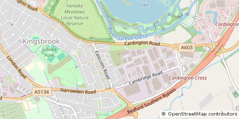 Map of Bedford, Bedfordshire