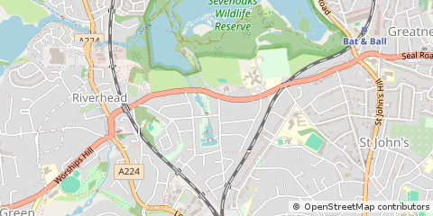 Map of Sevenoaks, Kent