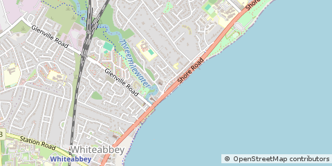 Map of Whiteabbey, CO. Antrim