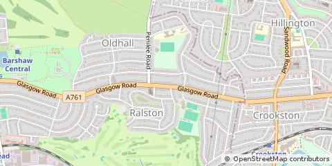 Map of Paisley, Renfrewshire