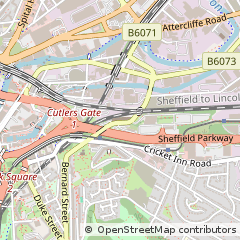Map of Sheffield, South Yorkshire