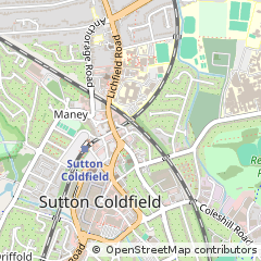 Map of Sutton Coldfield, West Midlands