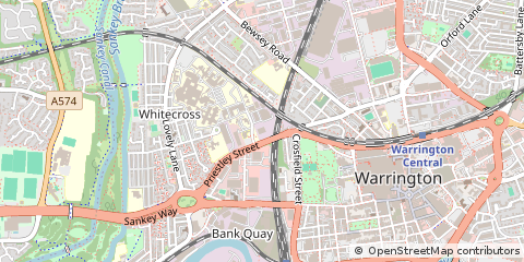 Map of Warrington, Cheshire