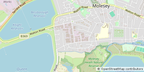 Map of West Molessey, Surrey