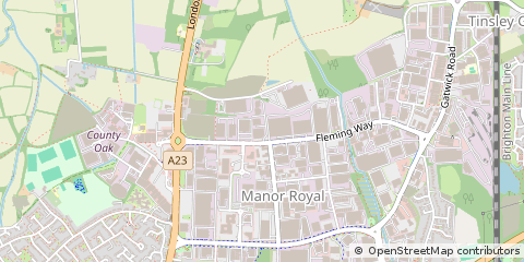 Map of Crawley