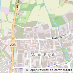 Map of Crawley