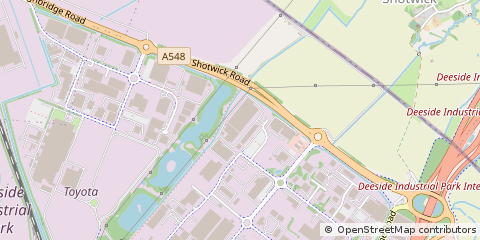Map of Deeside, Flintshire
