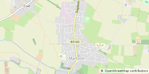 Map of Martock, Somerset
