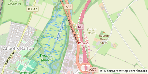 Map of Winchester, Hampshire
