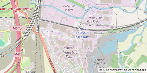 Map of Coleshill, Birmingham