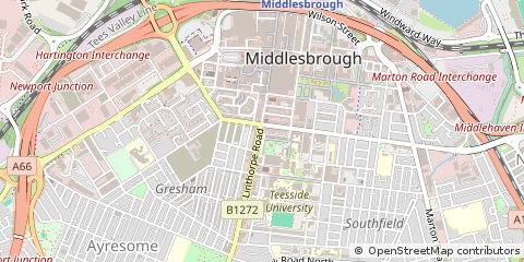Map of Middlesbrough