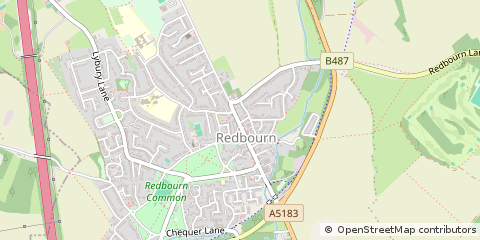 Map of Redbourn, Herts
