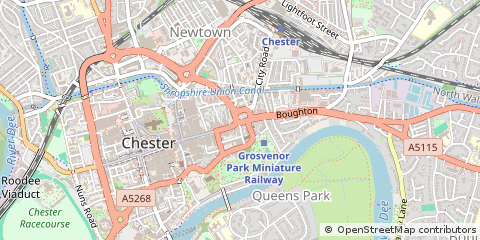 Map of Chester, Cheshire