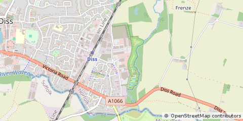 Map of Diss, Nottinghamshire
