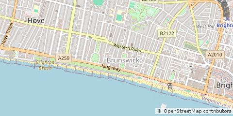 Map of Hove, East Sussex