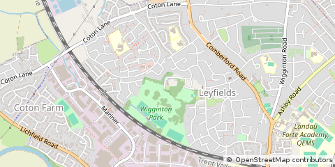 Map of Tamworth, Staffordshire