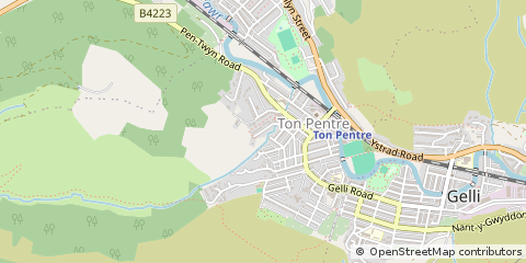Map of Pentre, MID Glamorgan