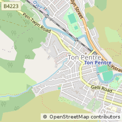 Map of Pentre, MID Glamorgan