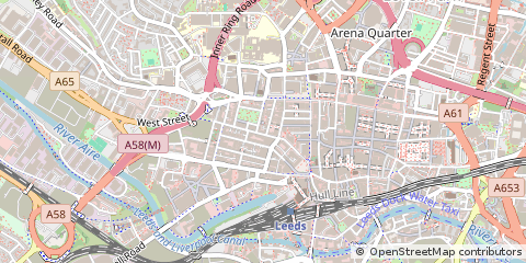 Map of Leeds, West Yorkshire