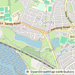 Map of Llanelli, Carmarthenshire