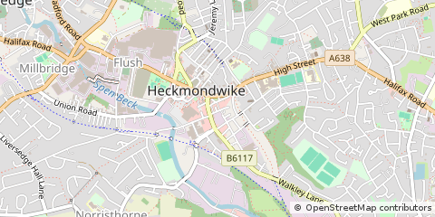 Map of Heckmondwike, West Yorkshire