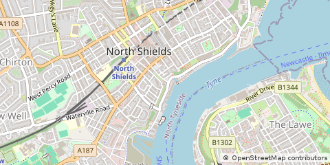 Map of North Shields, Tyne and Wear