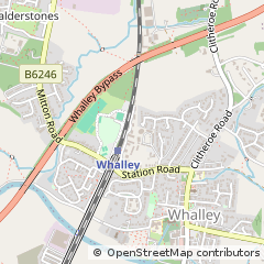 Map of Whalley, Lancashire
