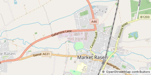 Map of Market Rasen, Lincolnshire