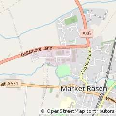 Map of Market Rasen, Lincolnshire
