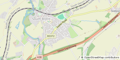 Map of South Brent