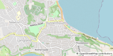 Map of Swansea, West Glamorgan