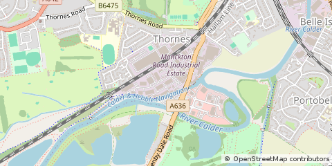 Map of Wakefield, West Yorkshire