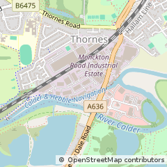 Map of Wakefield, West Yorkshire