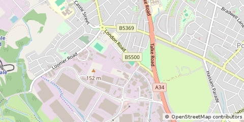 Map of Newcastle, Staffordshire