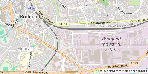 Map of Bridgend