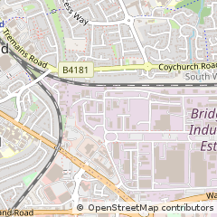 Map of Bridgend