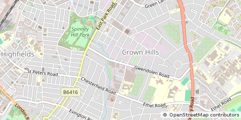 Map of Leicester, Leicestershire