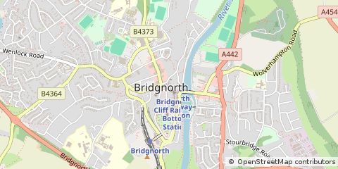 Map of Bridgnorth, Shropshire
