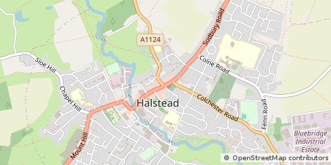 Map of Halstead, Essex
