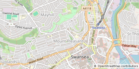 Map of Swansea
