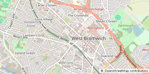 Map of West Bromwich, West Midlands