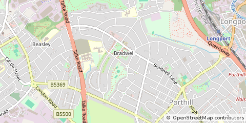 Map of Newcastle, Staffordshire
