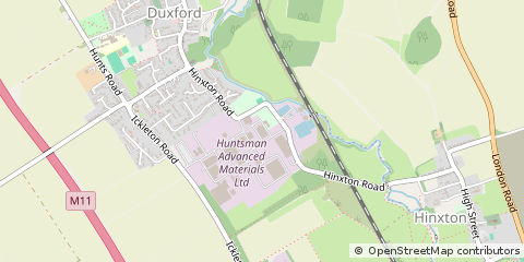 Map of Duxford, Cambridge