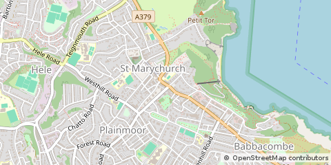 Map of Torquay, Devon