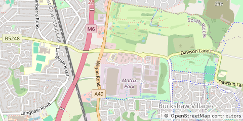 Map of Chorley, Lancashire