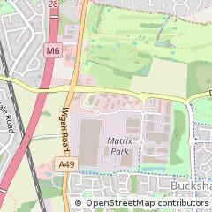 Map of Chorley, Lancashire
