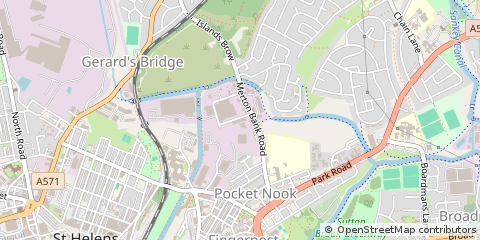 Map of ST. Helens, Merseyside