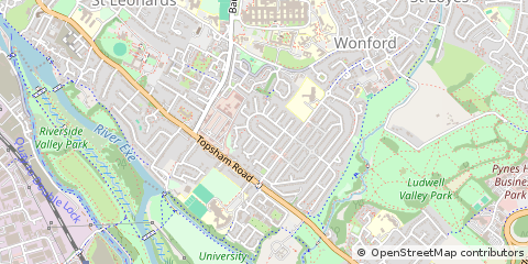 Map of Exeter, Devon